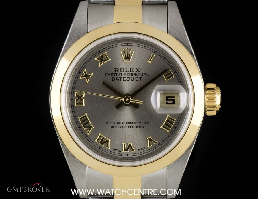 Rolex Steel  Gold OP Silver Roman Dial Datejust Ladies B 79163 731109