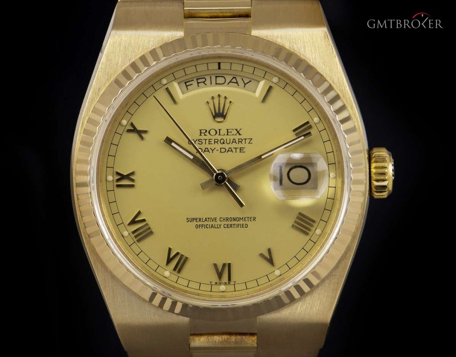 Rolex Oysterquartz Day-Date Gents 18k Yellow Gold Champa 19018 834043