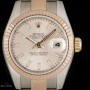 Rolex Datejust Ladies Stainless Steel  18k Rose Gold Pin