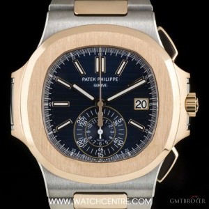 Patek Philippe Stainless Steel  Rose Gold Blue Gradient Dial Naut 5980/1A-001 757859