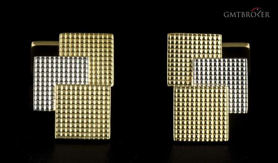 Piaget 18k Yellow Gold  18k White Gold Embossed Grid Cuff nessuna 760931