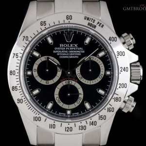 Rolex Stainless Steel Black Dial Cosmograph Daytona Gent 116520 773942