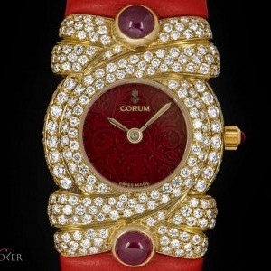 Corum Diamond Set Dress Watch Ladies NOS 18k Yellow Gold 24.413.56 832709