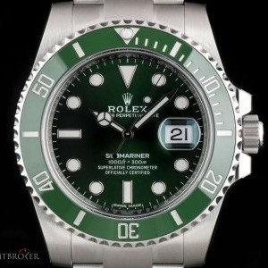 Rolex Unworn Hulk Submariner Date Stainless Steel Green 116610LV 802740