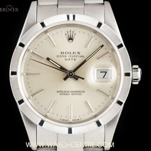 Rolex Stainless Steel Silver Baton Dial Date Gents BP 15 15210 745905
