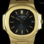 Patek Philippe Nautilus Gents 18k Yellow Gold Black-Blue Dial 380