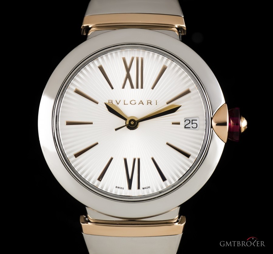 Bulgari Bvlgari Lvcea Ladies Stainless Steel  18k Rose Gol 102197LU33C6SSPGD 802524