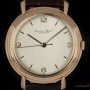 IWC Vintage Gents Wristwatch 18k Rose Gold Silver Dial