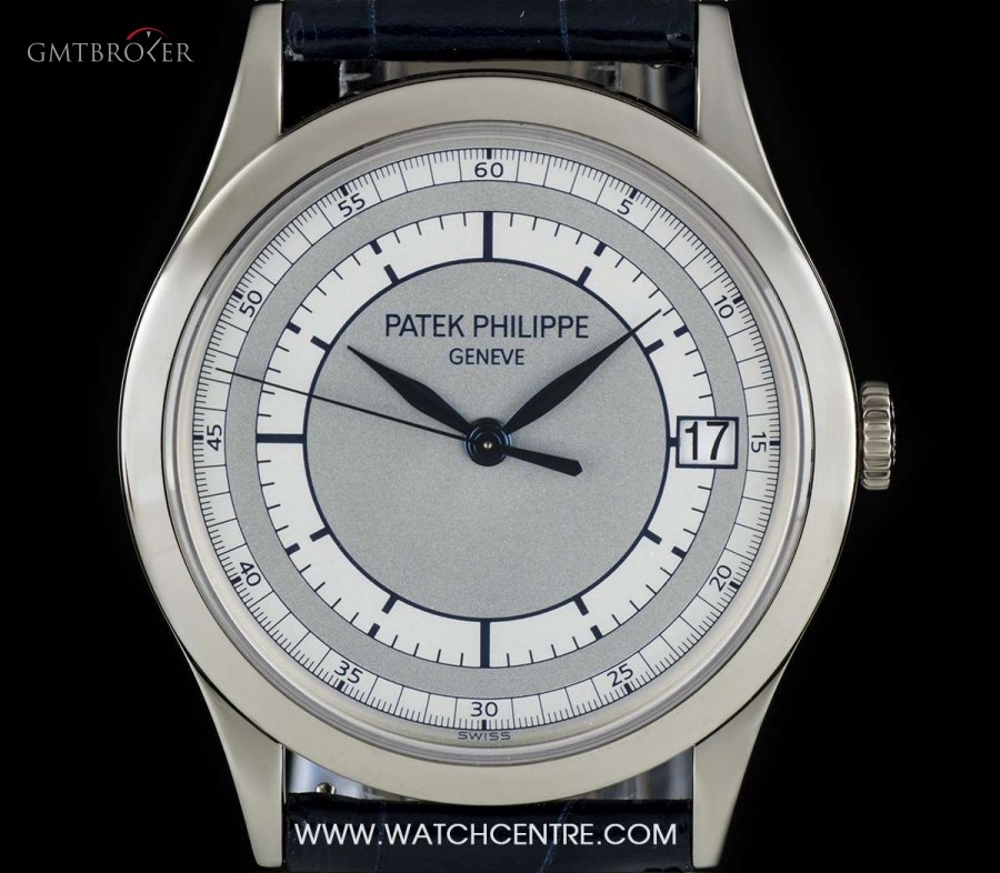 Patek Philippe 18k White Gold Two Tone Silvery-Grey Dial Calatrav 5296G-001 737307