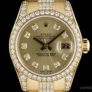 Rolex Datejust Ladies 18k Yellow Gold Champagne Dial Dia 179158 810491
