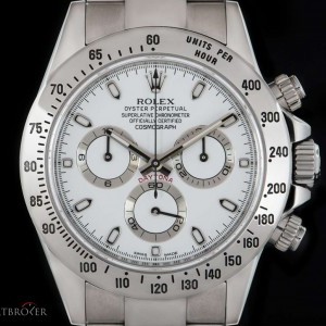 Rolex Cosmograph Daytona Gents Stainless Steel White APH 116520 848756