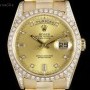 Rolex Day-Date Gents 18k Yellow Gold Champagne Dial Diam