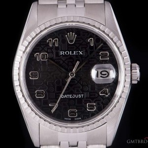 Rolex Datejust Gents Stainless Steel Black Jubilee Dial 16200 836596