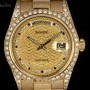 Rolex Day-Date Gents 18k Yellow Gold Very Rare Decorated