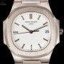 Patek Philippe Rare Nautilus Mid-Size 18k White Gold White Dial B