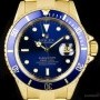 Rolex Transitional Submariner Date 18k Yellow Gold Blue