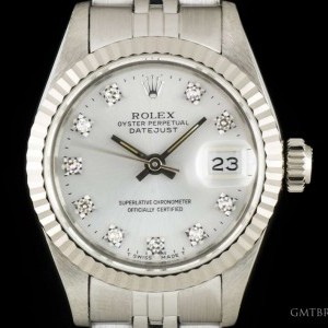 Rolex Datejust Ladies Stainless Steel Silver Diamond Dia 69174 761603