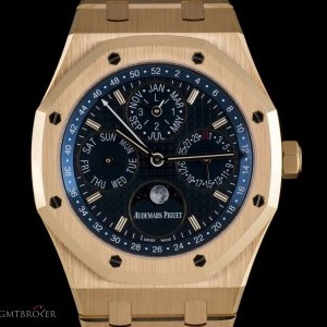 Audemars Piguet Unworn Perpetual Calendar 18k Rose Gold Blue Dial 26574OR.OO.1220OR.02 787991