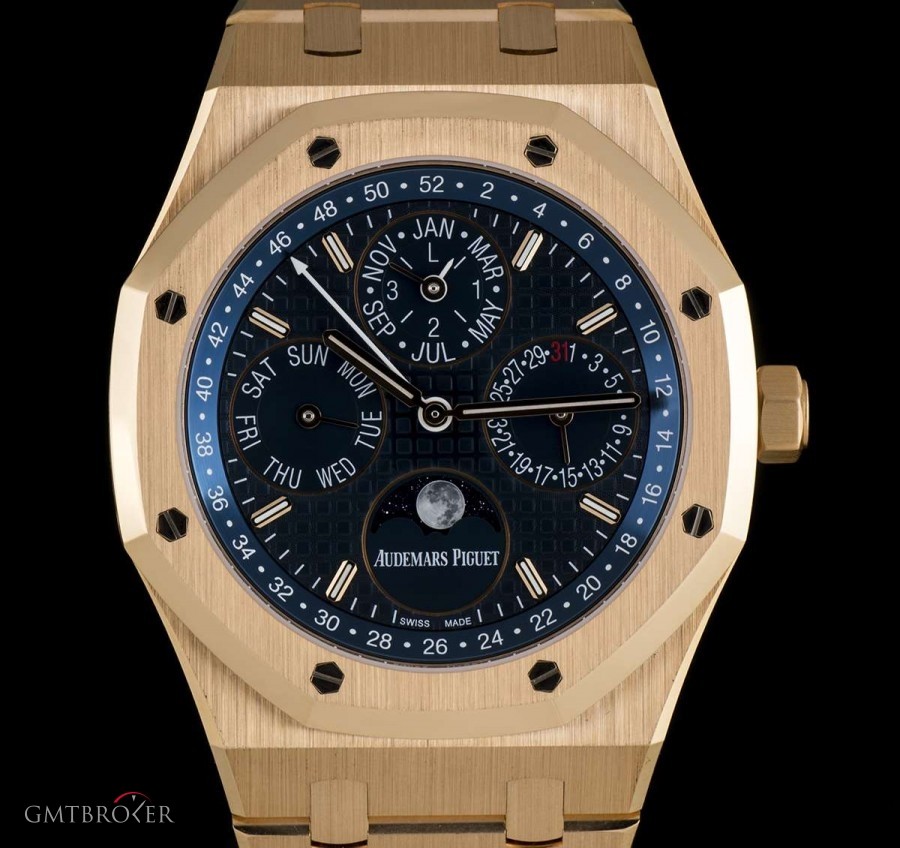 Audemars Piguet Unworn Perpetual Calendar 18k Rose Gold Blue Dial 26574OR.OO.1220OR.02 787991