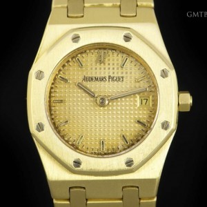 Audemars Piguet Royal Oak Ladies 18k Yellow Gold Champagne Dial 66 66270.722 835924