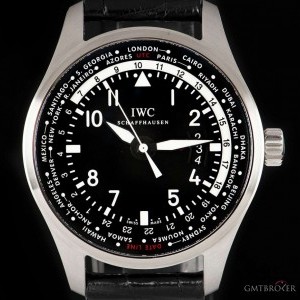 IWC Pilots World Timer Gents Stainless Steel Black Dia IW326201 838366