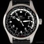 IWC Pilots World Timer Gents Stainless Steel Black Dia