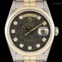Rolex 18k Tridor Rare Ammonite Diamond Dial Day-Date NOS