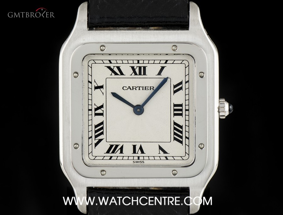 Cartier Platinum Silver Roman Dial Santos Dumont Gents Wri nessuna 745347