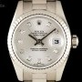 Rolex Datejust Ladies 18k White Gold Silver Diamond Dial