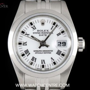 Rolex Stainless Steel White Roman Dial DatejustLadies BP 69190 741237
