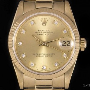 Rolex Datejust 18k Yellow Gold Unisex Champagne Diamond 68278 823271