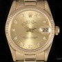 Rolex Datejust 18k Yellow Gold Unisex Champagne Diamond