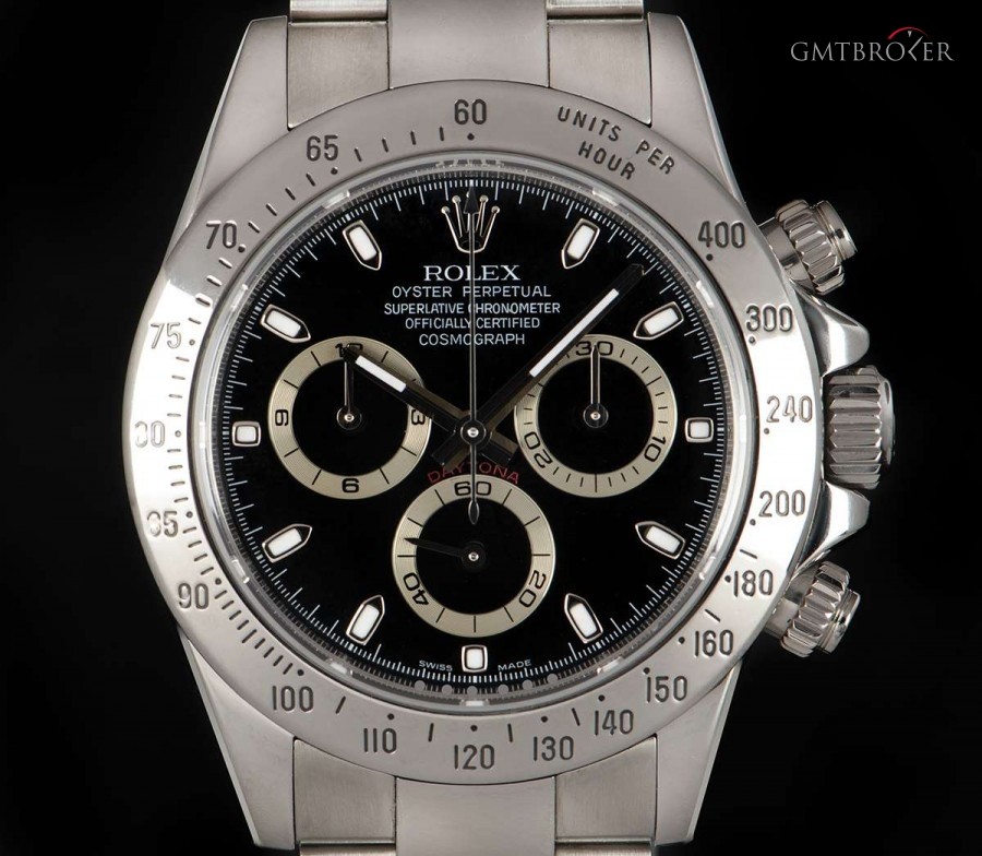 Rolex Cosmograph Daytona Gents Stainless Steel Black Dia 116520 831149