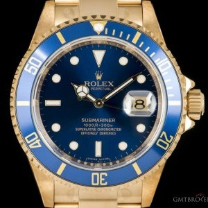 Rolex Unworn Submariner Date NOS Gents 18k Yellow Gold B 16618 811958