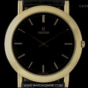 Concord 18k Yellow Gold Manual Wind Gents Dress Wristwatch 50.55.235 396393