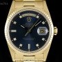 Rolex 18k Yellow Gold OP Blue Diamond Dial Day-Date BP 1