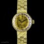 Omega Ladymatic Vintage Ladies 18k Yellow Gold Champagne