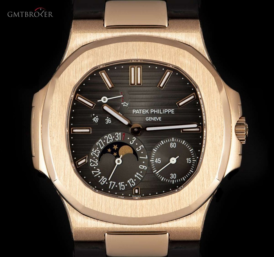 Patek Philippe Nautilus Power Reserve 18k Rose Gold Brown Dial BP 5712R-001 823370