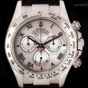 Rolex Cosmograph Daytona Gents 18k White Gold Pink Mothe 116519 835645