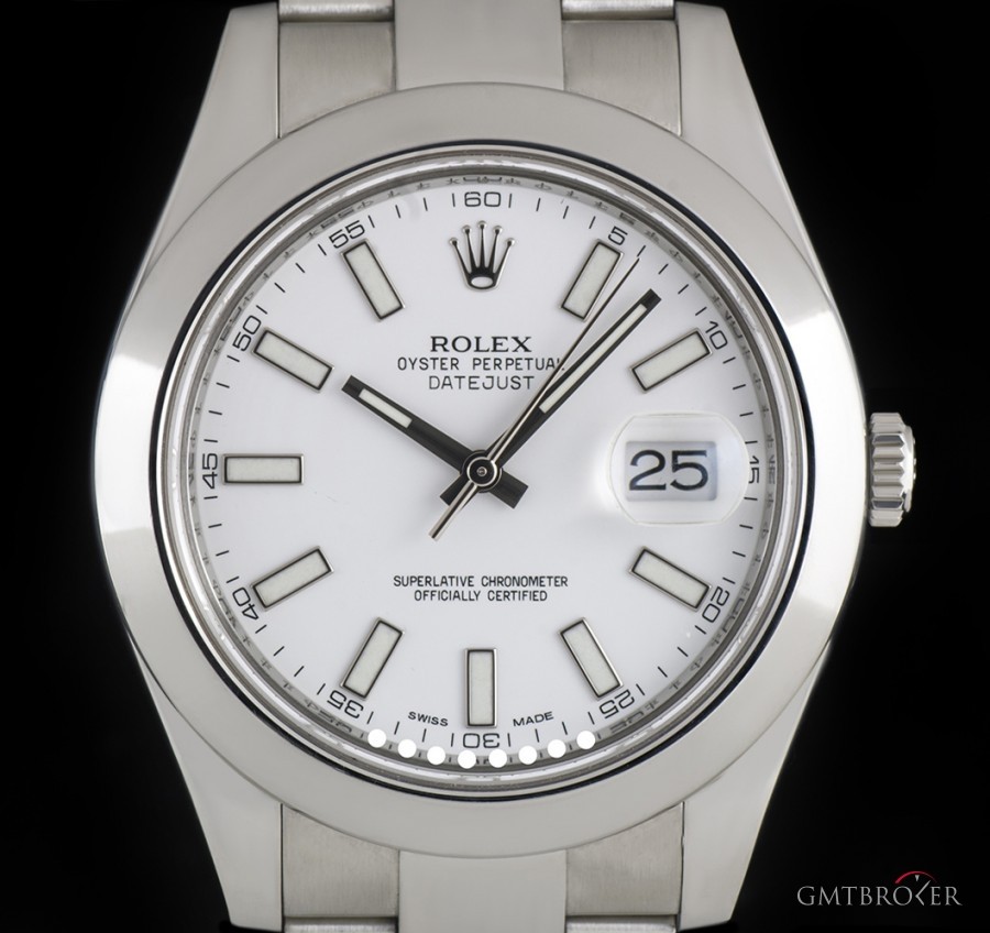 Rolex Datejust II Gents Stainless Steel White Baton Dial 116300 824396