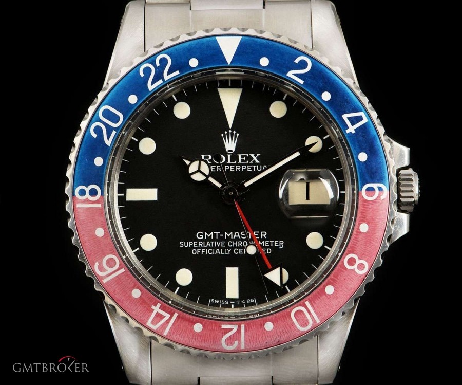 Rolex Transitional GMT-Master Vintage Gents Stainless St 16750 819503