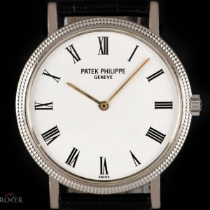 Patek Philippe Calatrava Gents 18k White Gold White Roman Dial 51 5120G 836512