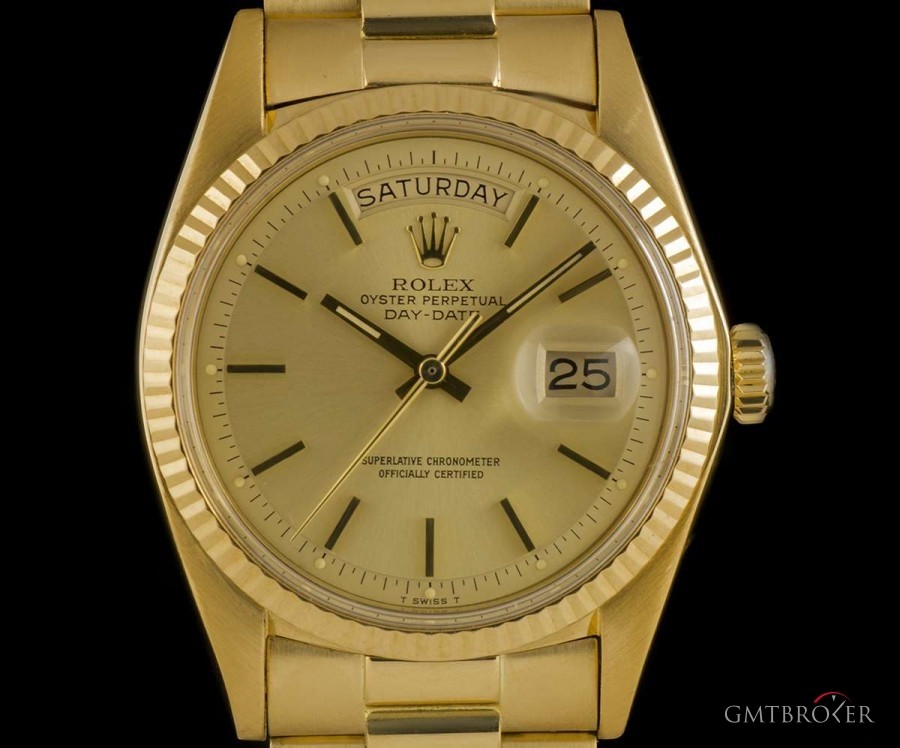 Rolex Day-Date Vintage Gents 18k Yellow Gold Champagne D 1803 773448