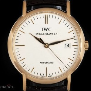 IWC Portofino Gents 18k Rose Gold White Baton Dial BP IW356302 822479