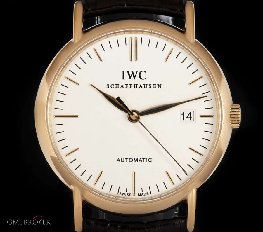 IWC Portofino Gents 18k Rose Gold White Baton Dial BP IW356302 822479