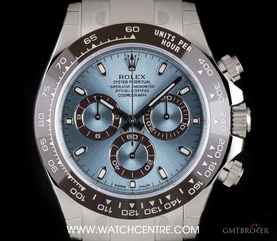 Rolex Platinum Unworn Ice Blue Dial Ceramic Bezel Dayton 116506 757553