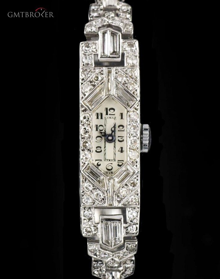 A. Lange & Söhne Dimond Set Cocktil Vintge Ldies Pltinum Silver Dil nessuna 773963