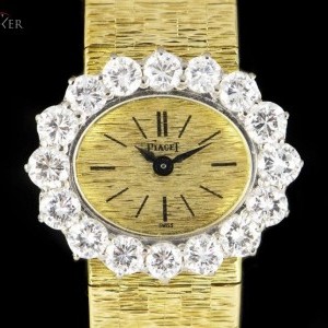 Piaget Diamond Set Ladies Vintage Cocktail Watch 18k Yell 3867A6 835027