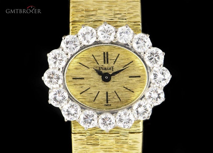 Piaget Diamond Set Ladies Vintage Cocktail Watch 18k Yell 3867A6 835027