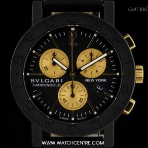 Bulgari Bvlgari Carbon Gold Ltd Ed New York Diagono Chrono BB38CLCH 549227